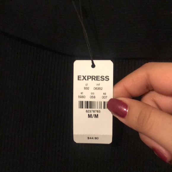 Black, Off the shoulder sweater, size medium, NWT - Picture 3 of 4